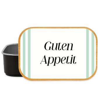 Guten Appetit - grüne Streifen - Lunch Box - Schwarz - Vorne
