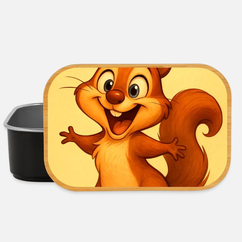 Sunny playful squirrel - Lunch Box - black