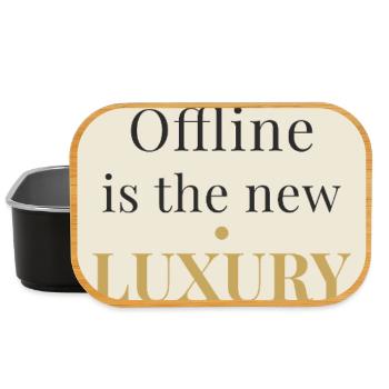 Offline is the New Luxury – Minimal Design - Lunch Box - Schwarz - Vorne