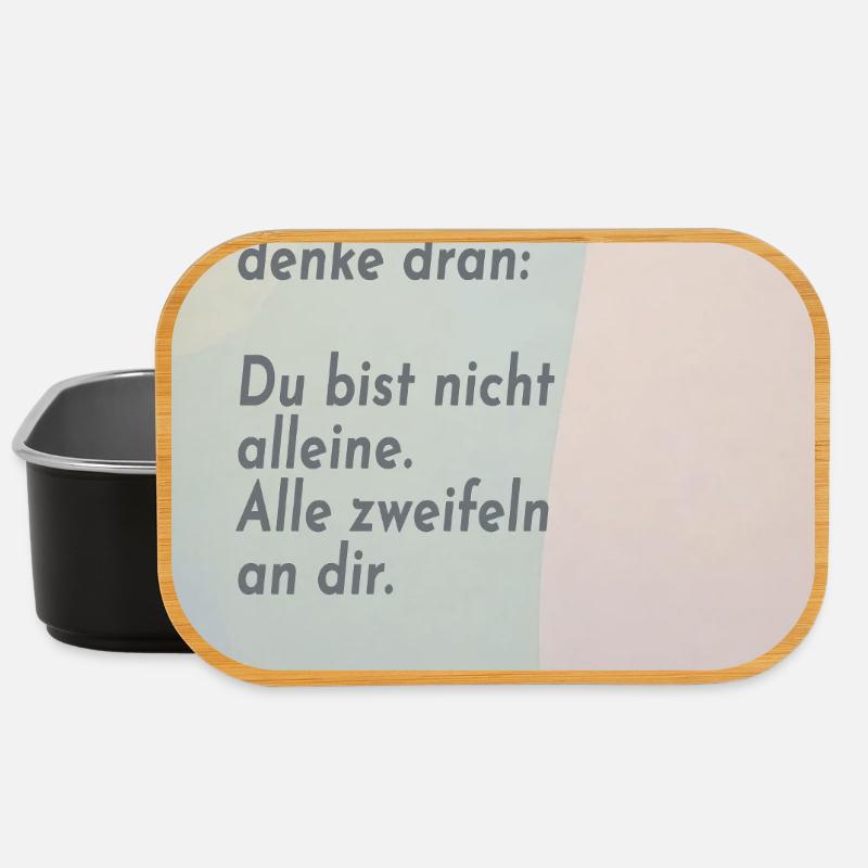 Wenn du an dir zweifelst – alle tun es - Lunch Box - Schwarz