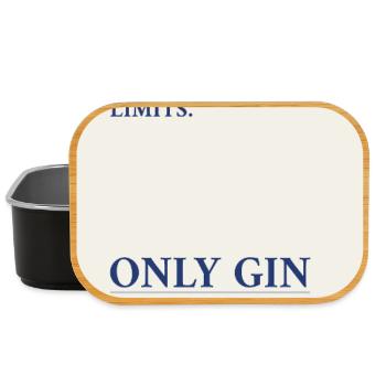 Gin Has No Limits – Minimal Typography Poster - Lunch Box - black - Front