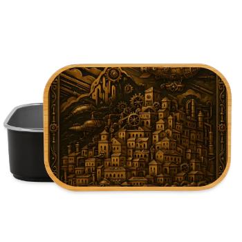 Affiche de voyage Capri Italie – Steampunk en bronze - Boîte à goûter - noir - Devant