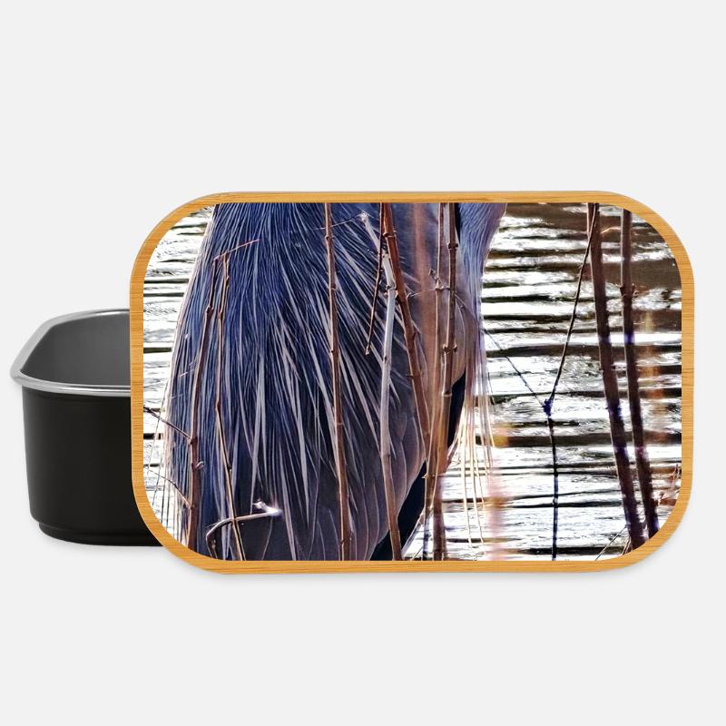 Graureiher am See - Naturfotografie Wildlife  - Lunch Box - Schwarz