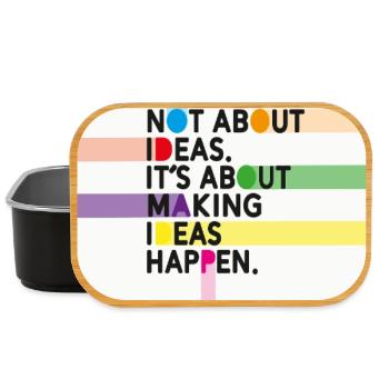 It’s Not About Ideas It’s About Making Them Happen - Lunch Box - Schwarz - Vorne