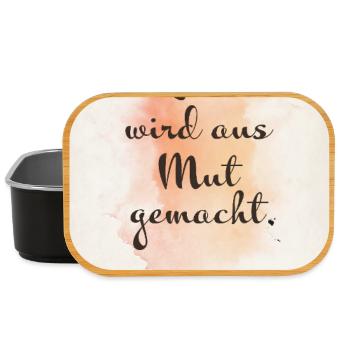 Liebe wird aus Mut gemacht – Aquarell Poster - Lunch Box - Schwarz - Vorne