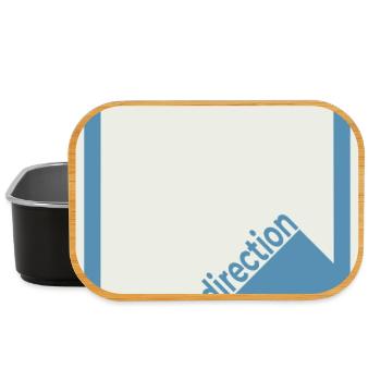 Direction Poster Blue – Modern Minimal - Lunch Box - black - Front