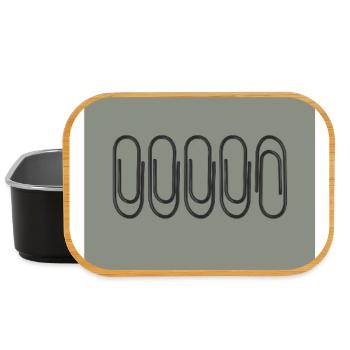 Chaos German Style Paper Clip - Lunch Box - black - Front