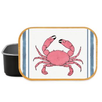 Le Crabe Club Französisches Krabben Poster - Lunch Box - Schwarz - Vorne
