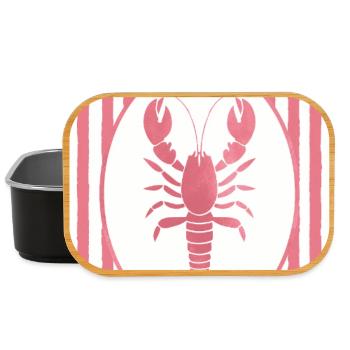Lobster Season Retro Lobster Summer Design - Lunch Box - black - Front