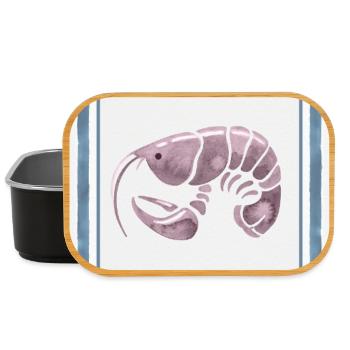 La Langouste Französisches Langusten Poster - Lunch Box - Schwarz - Vorne