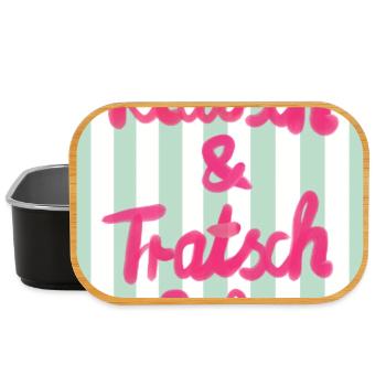Klatsch & Tratsch - grüne Streifen - Lunch Box - Schwarz - Vorne