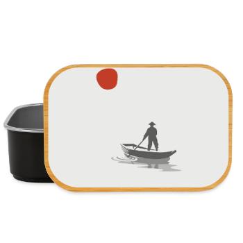 Zen Silence – Minimalist Japan Art - Lunch Box - Schwarz - Vorne