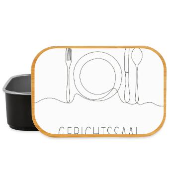 Gerichtssaal Wortspiel Lustig Küche - Lunch Box - Schwarz - Vorne