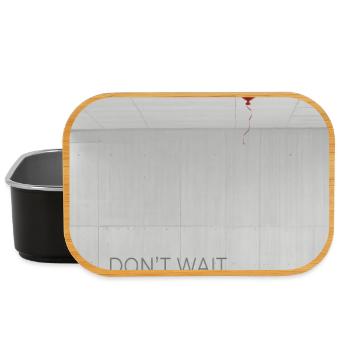 Don't wait Motivation Success Act Now - Lunch Box - black - Front