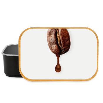 But First Coffee Minimalistisches Poster - Lunch Box - Schwarz - Vorne