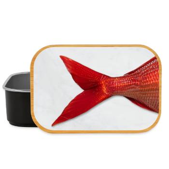 Snapped Fisch Minimal Design Modern - Lunch Box - Schwarz - Vorne