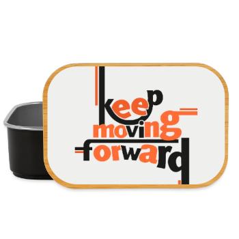 Keep Moving Forward Künstlerisches Zitat - Lunch Box - Schwarz - Vorne