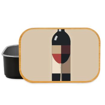 Wine Not funny wine saying - Lunch Box - black - Front