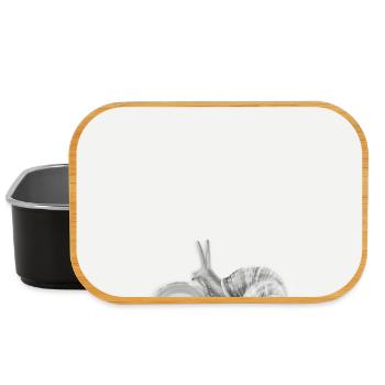 Love Is Blind Funny Snail Humor Design - Lunch Box - black - Front