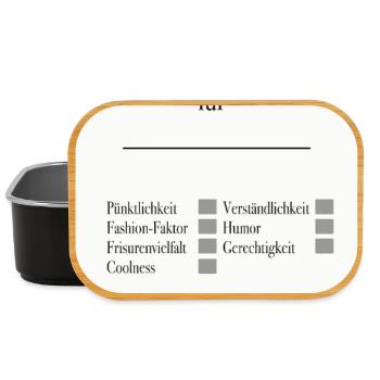Teacher Testimonial Funny Farewell Gift - Lunch Box - black - Front