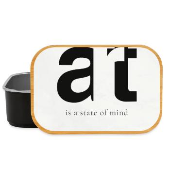 Art - Is a State of Mind - Minimalist Poster - Lunch Box - black - Front