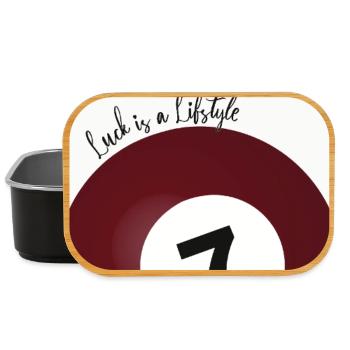 Luck Is a Lifestyle – Billardkugel Nr. 7 - Lunch Box - Schwarz - Vorne