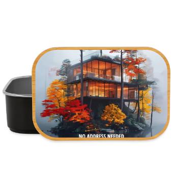 NO ADDRESS NEEDED - Modern Autumn Island Villa - Lunch Box - black - Front