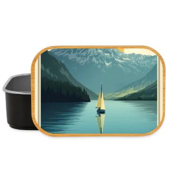 Lake Constance | Vintage Travel Poster - Lunch Box - Schwarz - Vorne