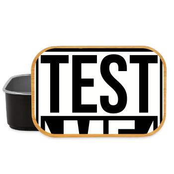 Ne me teste pas coquine, citation drôle de logo - Boîte à goûter - noir - Devant