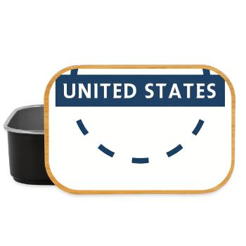 Baseball USA emblem - Lunch Box - black - Front