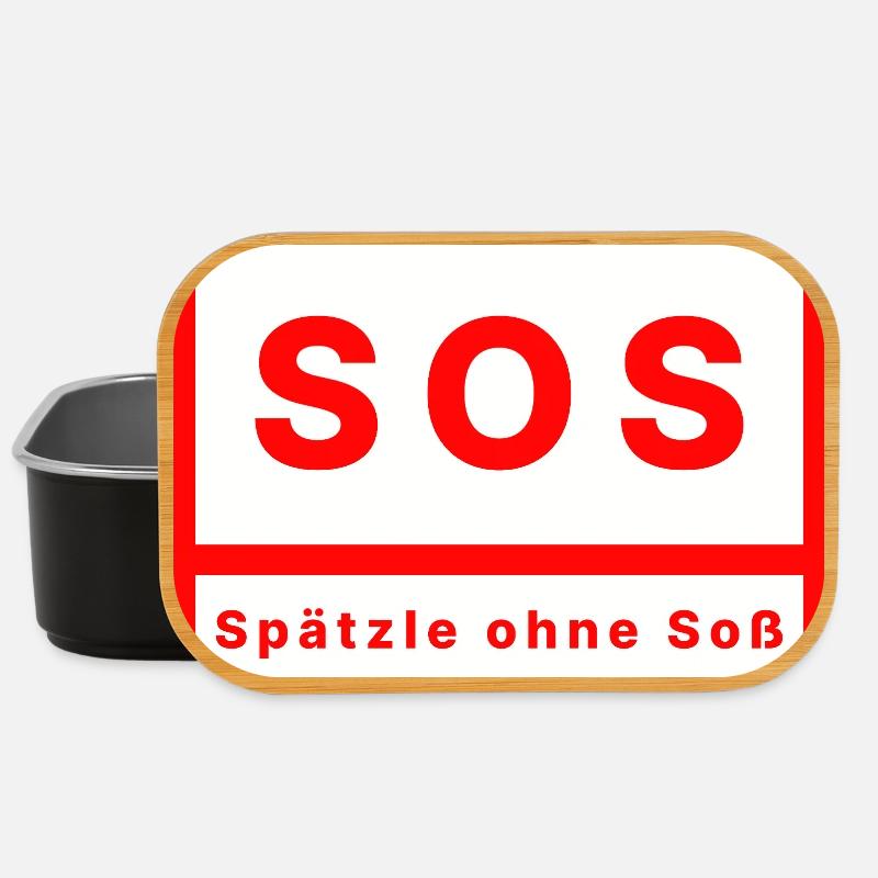 SOS Spätzle without sauce - Lunch Box - black