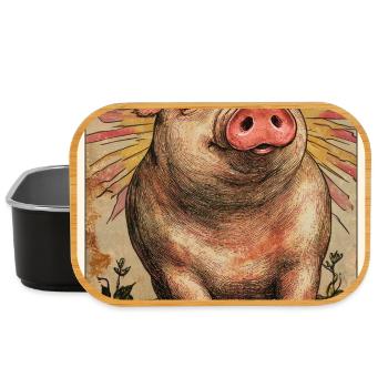 Pig Pig - Lunch Box - black - Front