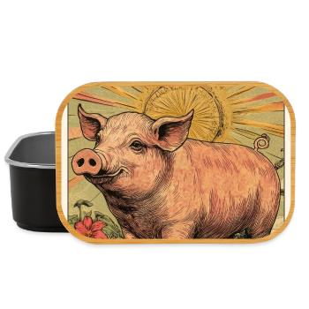 Pig Pig - Lunch Box - black - Front