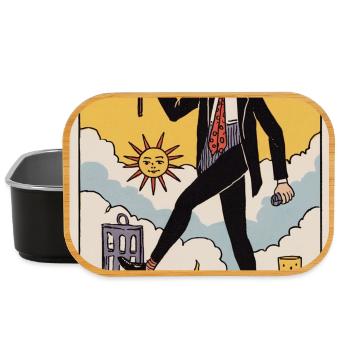 Le Manager Conception de cartes de tarot drôle - Boîte à goûter - noir - Devant