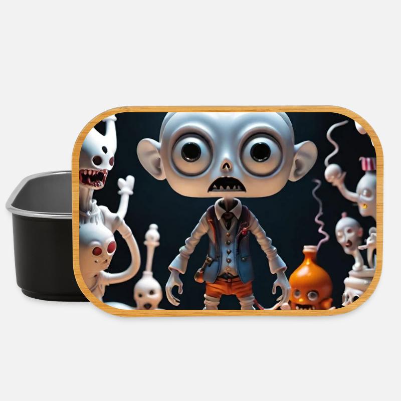 Eccentric Alien Toy Scene - Lunch Box - black