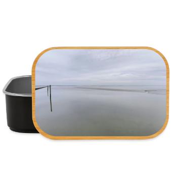 Silent seashore with sky reflection - Lunch Box - black - Front