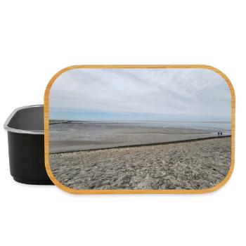 Nordseeküste Sand- und Wasserbild - Lunch Box - Schwarz - Vorne