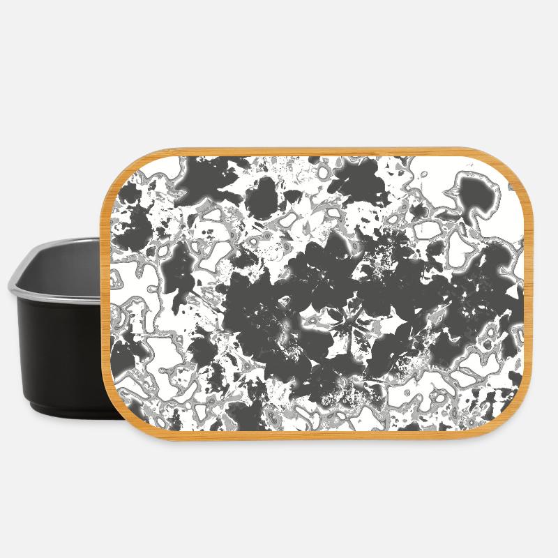 Black Blatten Silhouette Pattern - Lunch Box - black