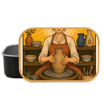 Céramiste | Art de la poterie Tarot - Boîte à goûter - noir - Devant