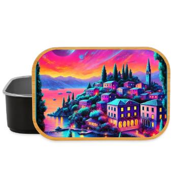 Corfu Greece cities design - Lunch Box - black - Front
