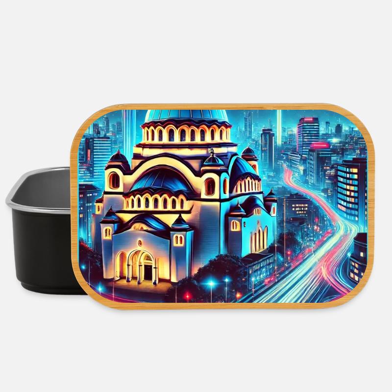 Belgrad Serbien Skyline Design - Lunch Box - Schwarz
