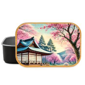Japan Kirchenblüten Otaku Design - Lunch Box - Schwarz - Vorne