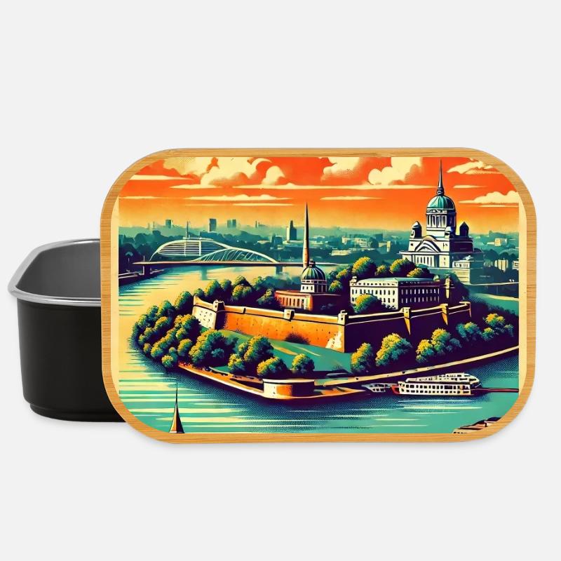 Belgrad Serbien Retro Design - Lunch Box - Schwarz