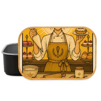 Confiseur | Pâtisserie Tarot pâtisserie - Boîte à goûter - noir - Devant