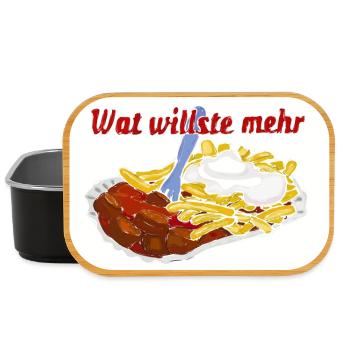 Currywurst mit Pommes - Lunch Box - Schwarz - Vorne