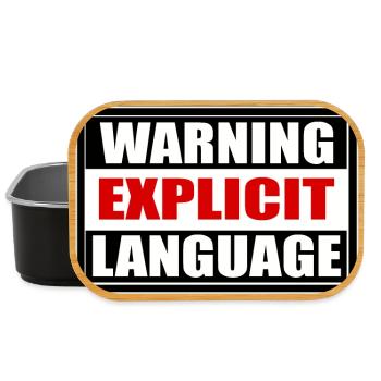 Attention coarse language - Lunch Box - black - Front