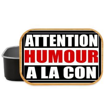 Humour a la con - Boîte à goûter - noir - Devant