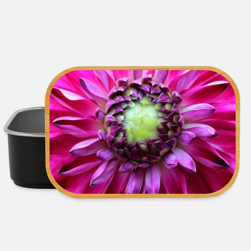 pinke Blume Blüte bunt rosa Poster - Lunch Box - Schwarz