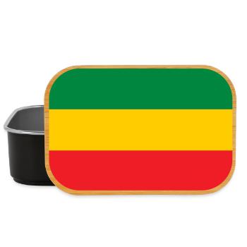 Flag of the Reggae Rastafari Rasta Roots One Love - Lunch Box - Schwarz - Vorne