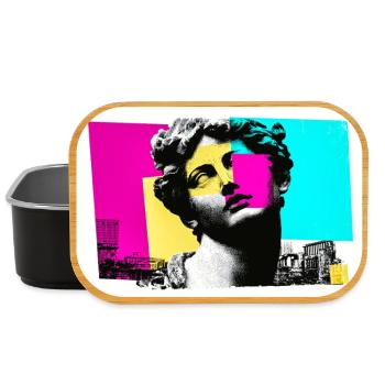 Klassische Skulptur im urbanen Pop-Art-Stil - Lunch Box - Schwarz - Vorne